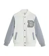 Brunello Cucinelli Techno French Terry Cotton Bomber Jacket (4-12+ Years) In White