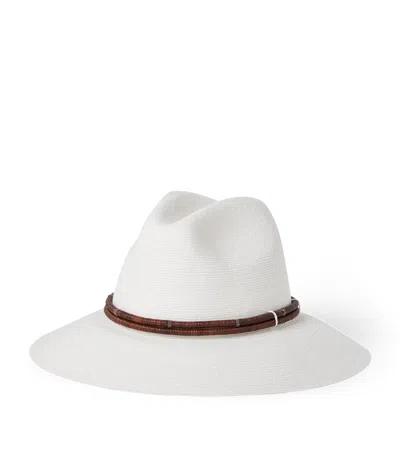 Brunello Cucinelli Techno Hemp-cotton Fedora In White