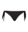 Brunello Cucinelli Techno Jersey Bikini Bottoms In Black