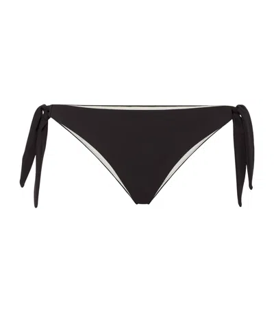 Brunello Cucinelli Techno Jersey Bikini Bottoms In Brown