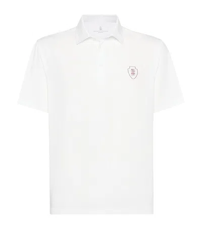 Brunello Cucinelli Techno Jersey Polo Shirt In White