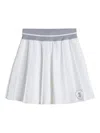 Brunello Cucinelli Techno Poplin Skirt In White