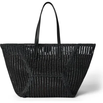 Brunello Cucinelli Techno Raffia Bc Duo Bag In Black