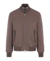 Brunello Cucinelli Bomber Jacket With Padding In Brown