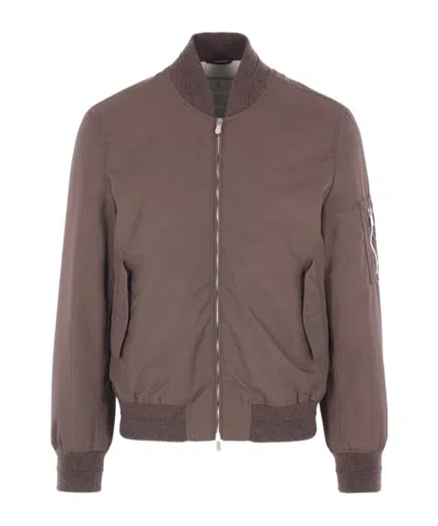 BRUNELLO CUCINELLI BRUNELLO CUCINELLI TECHNO SATIN BOMBER JACKET