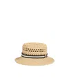 Brunello Cucinelli Techno Straw Hat In Brown