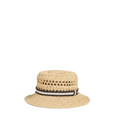 Brunello Cucinelli Techno Straw Hat In Brown