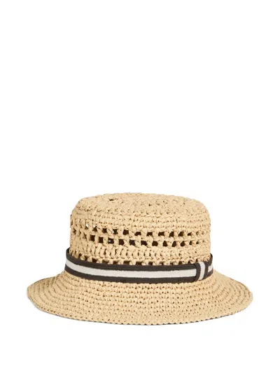 Brunello Cucinelli Kids' Techno Straw Hat In Neutral