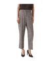Brunello Cucinelli Techno Virgin Wool And Silk Mélange Diagonal Straight Cropped Trousers With Monili In Brown