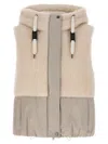 Brunello Cucinelli Teddy Detail Vest Gilet White In White