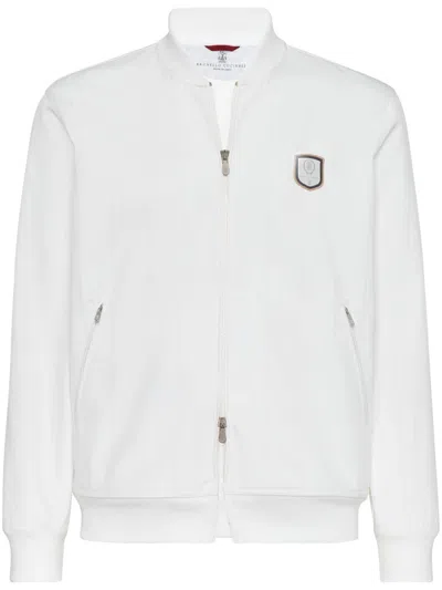 Brunello Cucinelli Tennis Badge Jacket White