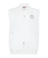 Brunello Cucinelli Tennis Badge Stripe Sweatshirt In White