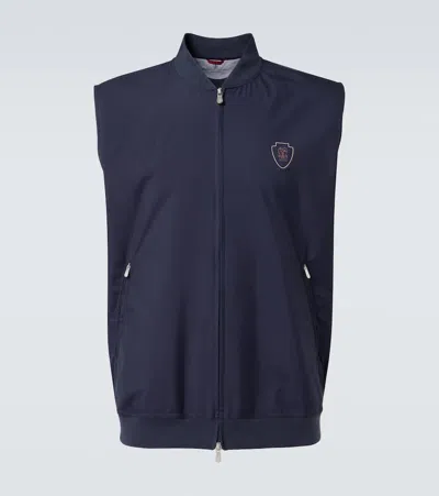 Brunello Cucinelli Tennis Vest In Blue