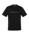 Brunello Cucinelli Crew-neck Cotton Jersey T-shirt With Print In Black