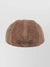 Brunello Cucinelli Textured Corduroy Cap Curved Peak In Brown