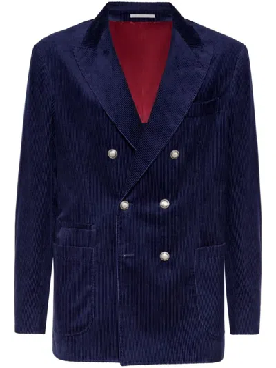 BRUNELLO CUCINELLI BRUNELLO CUCINELLI TEXTURED CORDUROY DOUBLE-BREASTED JACKET