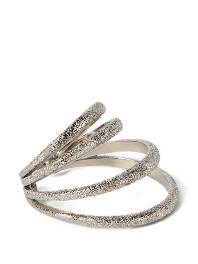 Brunello Cucinelli Textured Ear Cuff In Silver