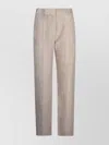 Brunello Cucinelli Textured Fabric Trousers Featuring Pockets In Neutral