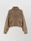 Brunello Cucinelli Drop Sequin Sweater Sweaters And Cardigans Beige In Brown