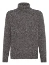 Brunello Cucinelli Textured Knit Turtleneck Sweater With Ribbed Finish