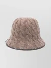Brunello Cucinelli Textured Knit Cloche Hat Sequined Embellishments In Brown