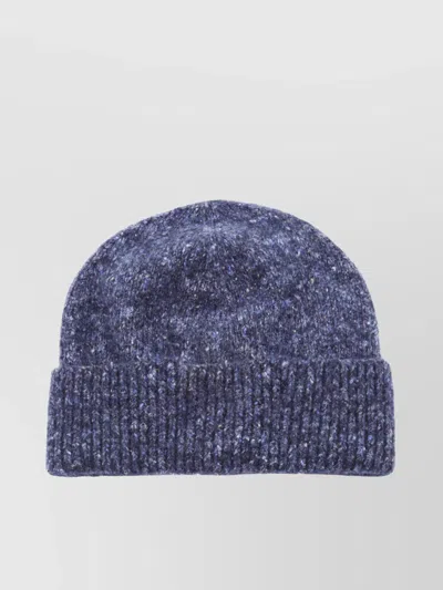 BRUNELLO CUCINELLI TEXTURED KNIT RIBBED CUFF HAT