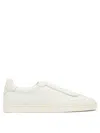 Brunello Cucinelli Smooth Leather Sneakers With Minimalist Design In Neutral