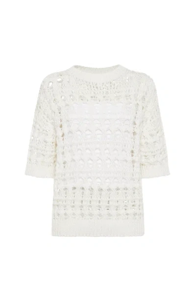 BRUNELLO CUCINELLI BRUNELLO CUCINELLI TEXTURED NET SWEATER