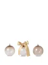 Brunello Cucinelli Textured Ornaments (set Of Three) In Neutral