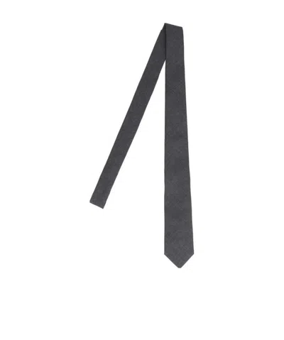Brunello Cucinelli Textured Tie In Black