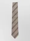 Brunello Cucinelli Textured Tie Diagonal Stripe Pattern In Brown
