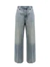 Brunello Cucinelli Logo Patch Straight Leg Jeans For Women In Blue