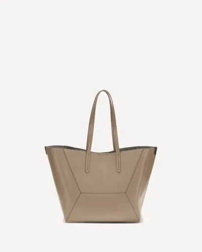 Brunello Cucinelli The Bc Duo Bag In Calfskin With Monile In Sand