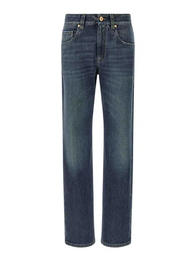 Brunello Cucinelli The Column Jeans In Blue