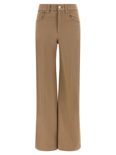 Brunello Cucinelli Monili Detail Straight-leg Jeans In Brown
