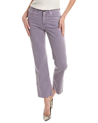 Brunello Cucinelli Woman Jeans Mauve Size 4 Cotton, Elastane, Soft Leather, Brass In Purple