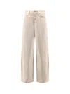 Brunello Cucinelli Women The Loose Barrel Jean Denim Trousers In Neutral