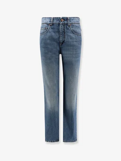 Brunello Cucinelli The Retro Vintage Jeans In Blue