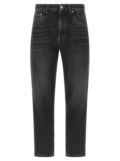 Brunello Cucinelli The Straight Leg Jean-mid Rise Jeans Black