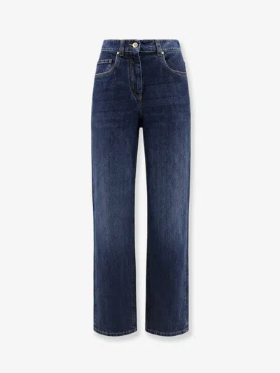 Brunello Cucinelli The Wide Barrel -full Lenght Jeans In Blue