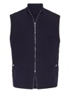 Brunello Cucinelli Vest With Padding In Blue