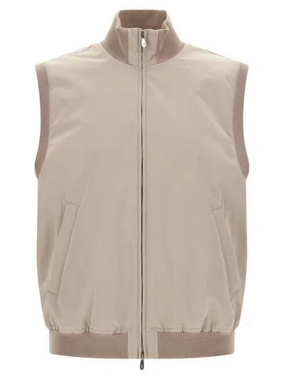 BRUNELLO CUCINELLI THERMORE® PADDED VEST GILET BEIGE