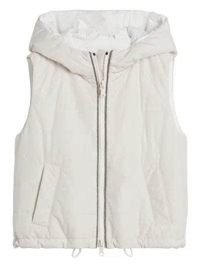 Brunello Cucinelli Kids' Thermore® Padding Vest In White