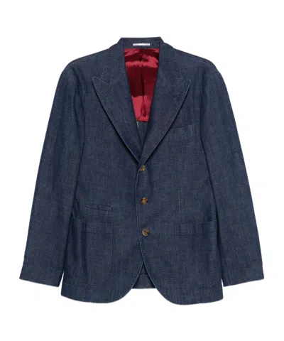 BRUNELLO CUCINELLI BRUNELLO CUCINELLI SINGLE BREASTED LONG SLEEVED BLAZER