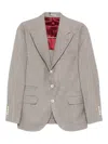Brunello Cucinelli Three-button Wool Blazer In Neutral