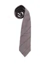 Brunello Cucinelli Striped Silk Tie In Brown