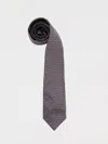 Brunello Cucinelli Patterned Slim Pointed Tip Tie In Gray