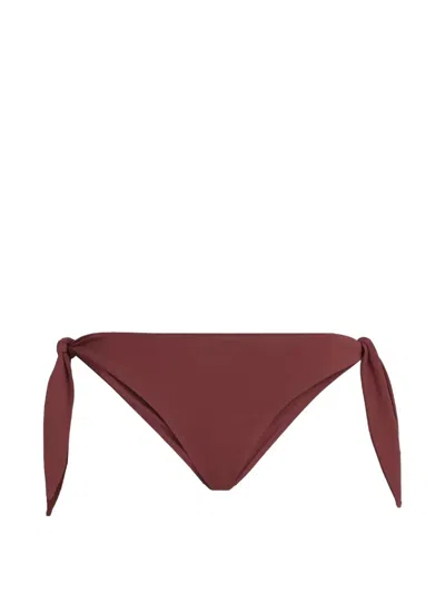 Brunello Cucinelli Tie-side Bikini Bottom In Brown