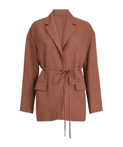 BRUNELLO CUCINELLI BRUNELLO CUCINELLI TIED-WAIST BUTTONED JACKET