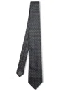 Brunello Cucinelli Geometric White/blue Tie